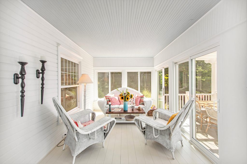 Holland, MI large porch renovation to three season room